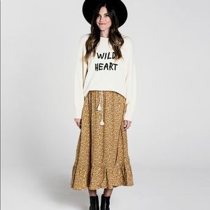 Rylee + Cru Marigold midi skirt